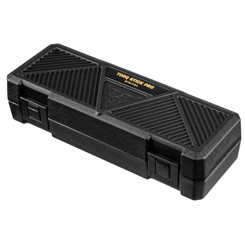 Topeak Torq Stick Pro Digital Drehmomentschlüssel Set 20-TLG, Stahl & Aluminium, klappbarer 8mm Maulschlüssel-Bit, Silber, kompakte Werkzeugbox 25x9x6 cm, 15400200, Schwar