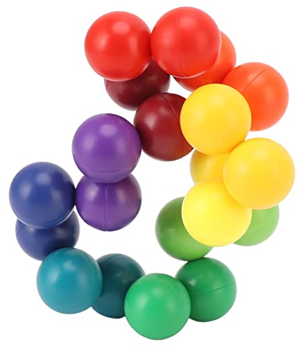 Fdit Farbenfrohes Fidget 3D-Puzzleball, Stressabbau-Konstruktionsspielzeug mit Flexiblen Gelenken, Zur Entwicklung von Intelligenz und Kreativität