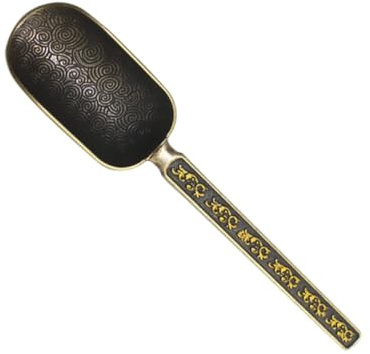 Hemobllo Cuchara Medidora de Té de Cobre y Zinc Mango Resistente, Estilo Retro Vintage, Adecuado para Hojas Sueltas y Granos de Café en Uso Diario Obsequio