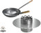 MOESTA-BBQ 10209 WOK'N BBQ - Komplettset für Kugelgrills 67 cm Ø - Grilleinsatz, Höhenversteller, Wok-Pfanne, Wok-Löffel