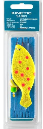 Kinetic Sabiki Jay Flounder Inline 90g #1 Yellow/Orange Dots