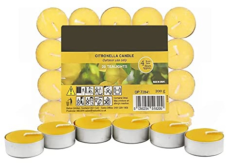 Online Street Citronella Tealights Candle Pack of 60 | 240 Hour Long Burn Time| Garden Mosquito Fly Insect Repeller Tea Light Candles