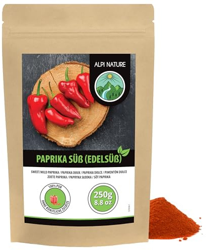 Alpi Nature Sött Paprikapulver 250g, Malen Röd Paprika, Paprikakryddpulver, Sött Paprika Pulver