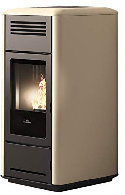 EdilKamin Forno a Pellet Conduzione-Acqua Milla H 12 Pergamena 12,4 Kw