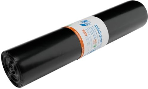 DEISS Premium Plus - Sacchi della spazzatura, 120 litri, 700 x 1100 mm, colore: Nero