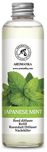Recambio de Menta Japonesa 200ml - Difusor Aromático Perfumado Con Aceite de Menta - Ambientador y Fragancia Para Habitación - Difusor Carrizo - Relleno