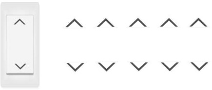 generic Smart Home Schalter Aufkleber Set mit 10 Pfeil Aufkleber (5 Stück Auf, 5 Stück Ab) (10mm), Kunststoff, Schwarz, Pfeil, Minimalist, Wasserfest, für Smart Home Schalter