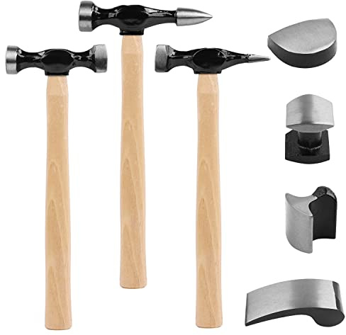 SWANLAKE 7 Piece Auto Body Repair Kit, Auto Body Tools, Auto Body Repair Tools with Carbon Steel Hammer Heads