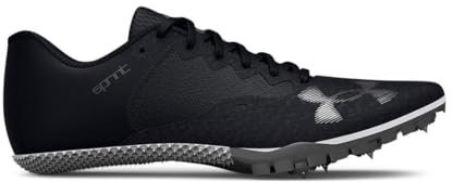 Under Armour Kick Sprint Leichtathletik-Spikes für Erwachsene, Schwarz-Weiß-Grau, EU 45