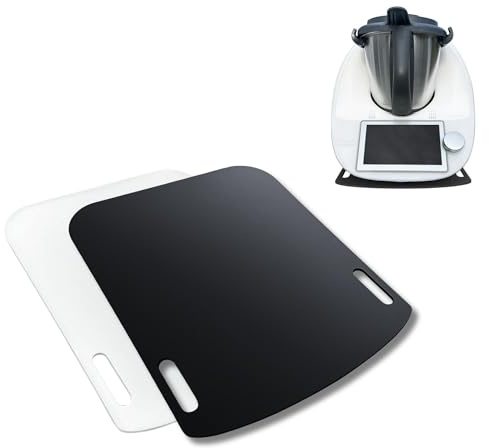 DanGood! #MOVEit Gleitbrett für den Thermomix TM5 TM6 TM31 Vorwerk Küchenmaschinen aus hochwertigem Acryl | Teflon Gleiter Slider Unterlage Zubehör Rollbrett | schwarz | MADE IN GERMANY
