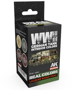 AK Real Colors Set RCS126 WWII German Tank Interior Colors (4x17ml)