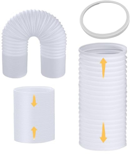 Generic Tuyau Climatiseur Mobile En Polypropylène, 13cm/15cm De Diamètre Avec Longueur De 1,5m/2m/3m, Compatible Avec Le Connecteur Midea KY-25/KY-35, Compatible Avec Le Connecteur Haier Et TCL