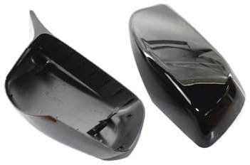 Spiegelkappe Carbon Faser Auto Rückspiegel Kappen Seite Spiegel Abdeckung Shell Fall Für 5 Series E60 E61 E63 E64 2003-2008 Rückspiegel Spiegelkappen(Farbe:Gloss Black-Horns)