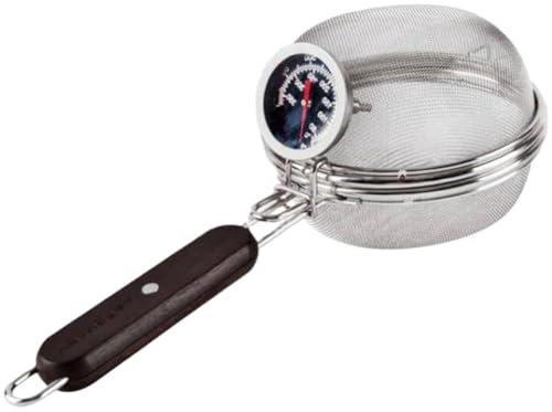 Home Coffee Bean Roaster Tool - Portable Stainless Steel Handy Coffee Roaster Mesh Pan Tool with Thermometer for Home & Outdoor Coffee Beans Baking