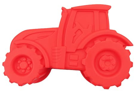 Traktor Backform, Traktor Silikon, Desserts Verwendet Werden, Backformen, Kann für Kuchen,DIY Auto Kuchenform, Brote, Rot