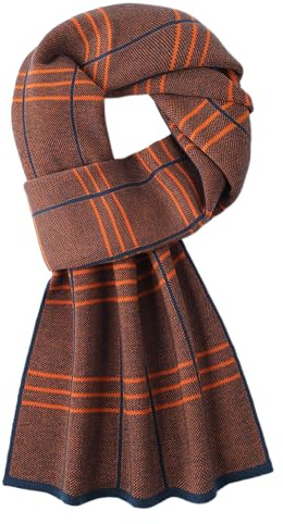 WANYING Herren 6% Wolle Strickschal Gestrickter Schal Herrenschal Wolleschal für Winter Herbst Casual Business Gentleman