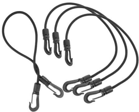 ULTECHNOVO 4pcs Rope Alternative Thick Bungee Cords Long for Kayak Outdoor Tie down Straps