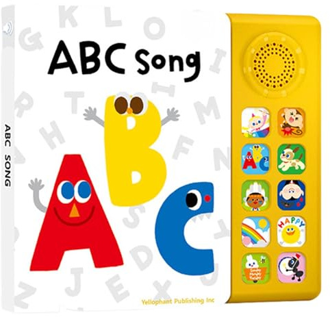 Libro de rimas para niños, libro de idiomas para niños – libros de canciones educativas | 10 canciones infantiles, ayuda para enseñar a la iluminación para niñas y niñas