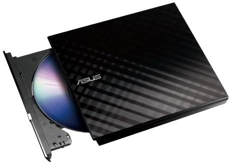 watiowave Graveur DVD Fin Externe USB Noir, Compatible avec Plusieurs formats, idéal pour l'archivage et la Lecture de médias optiques.