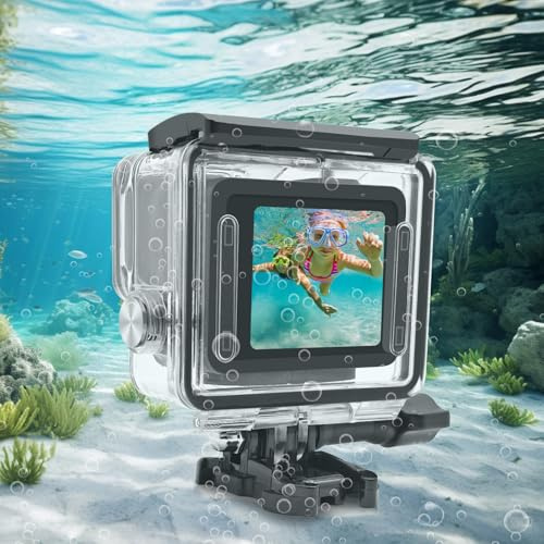 Custodia subacquea per GoPro HERO 4K 2024, PULUZ 60 m / 196ft, custodia impermeabile con vite per fotografia fotocamera HERO 4K 2024