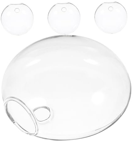 BESPORTBLE 4pcs Wall-mounted Hydroponic Glass Plant Pots Hanging Glass Flower Vases for Indoor Plants Decorative Terrarium Containers for Home Décor