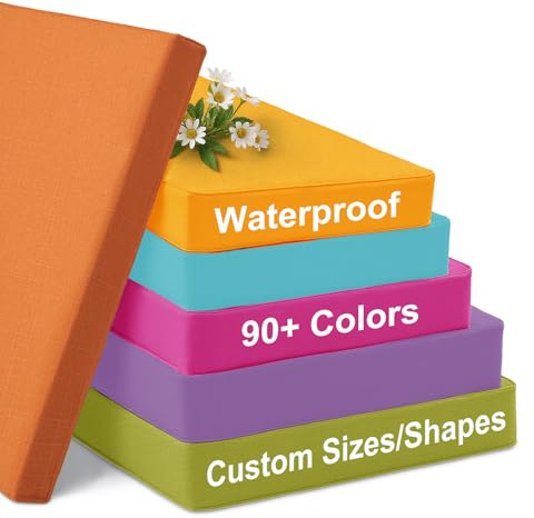 HJZPWB Cojines para Bancos TamañO Personalizado Impermeable Cojin Banco Exterior Colchoneta Banco Jardin Interior Cojin para Banco Cojines Banco Exterior Jardin,10cm