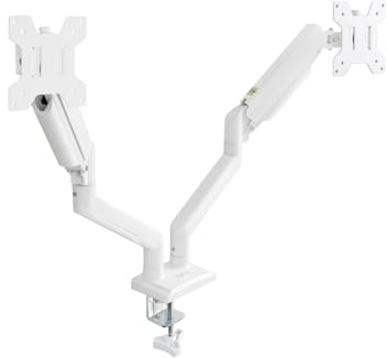 TOOQ DB1434TNR-W - Support de Bureau pour 2 écrans 13”-34”, Couleur Blanche