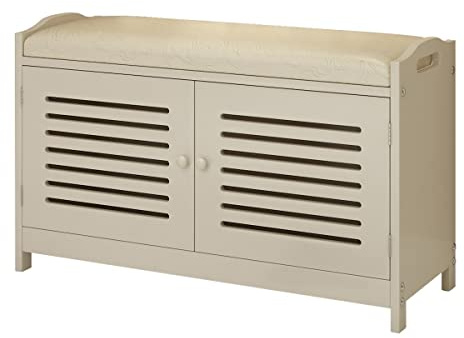 Freestanding Shoe Rack Organizer - Double Door Bench Storage for Closet, Indoor Use - Space-Saving Shoe Stand