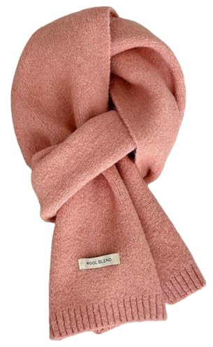 Generisch Schal Damen Herren Winterschal Einfarbiger Wollschal Strickschal Weiche Warm Kaschmir Schal Vielseitiger Winter Gestrickter Halsschal, 160 x 20 cm