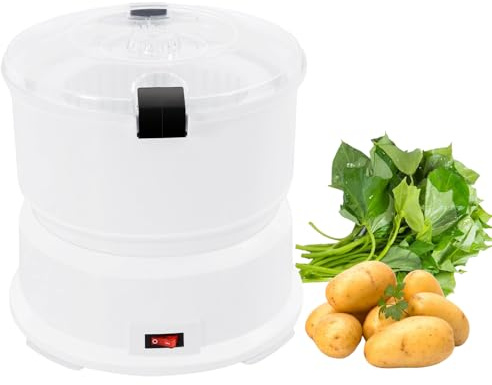 Jiabailie Automatic Electric Potato Peeler Machine,One-button Drive Electric Peeler Spinner,Peeling Machine,Apple Peeler,Fruit Vegetable Peeler,Vegetable Spinner for Kitchen Restaurant 85W 2.2Lbs