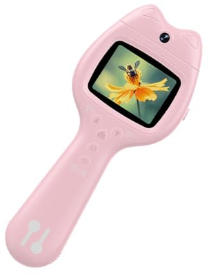 Fabater Children's Science Toy Barnmikroskop med Kamera, Digitalt Barnmikroskop Upp Till 1600X Förstoring, Pedagogiskt Mikroskop för Barn, PC-delning i Realtid (Rosa)