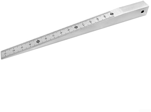 Spessimetro a cuneo in acciaio al carbonio con finitura cromata per misurare scanalature e fori (1-15 mm)