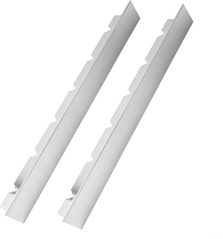 Juego de 2 soportes para barbacoa de acero inoxidable para asar con ranuras seguras, funciona con pinchos de madera inoxidable para interiores y exteriores