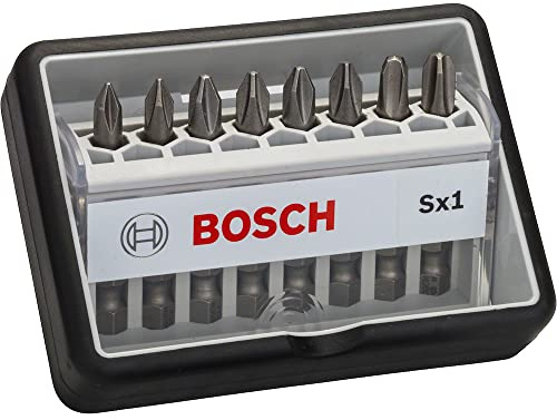 Bosch Professional 8tlg. Schrauberbit-Set Extra Hart für Phillips-Kreuzschlitzschrauben 2607002556