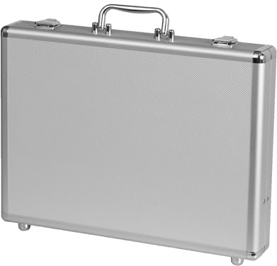 ALUMAXX 45112 Attachékoffer MINOR, Aktenkoffer aus Aluminium, schmaler Dokumentenkoffer, Alu-Koffer, Aluminiumkoffer ca. 41 cm, Silber, 41 x 30 x 6,5 cm