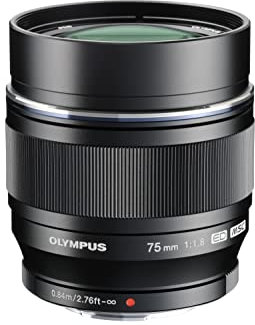Olympus M.ZUIKO DIGITAL ED 75mm 1:1.8 Lens - Black