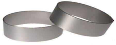 Heavy Gauge Stainless Steel Round Ring Mold 4D x 0.75H (Pack of 2)