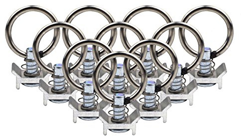 LABT Singlefitting für Airlineschienen zur Ladungssicherung 20er Set - Endbeschlag bis zu 900kg (0,9 Tonnen) belastbar - Hochwertige Zurrschienen Verzurrösen - Airline Zubehör