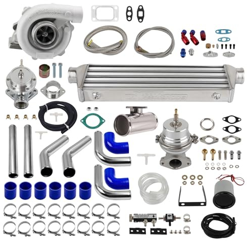 maXpeedingrods T3T4 T04E T3 T4 A/R .63 Turbolader kit+Druckdose +Ladeluftkühler