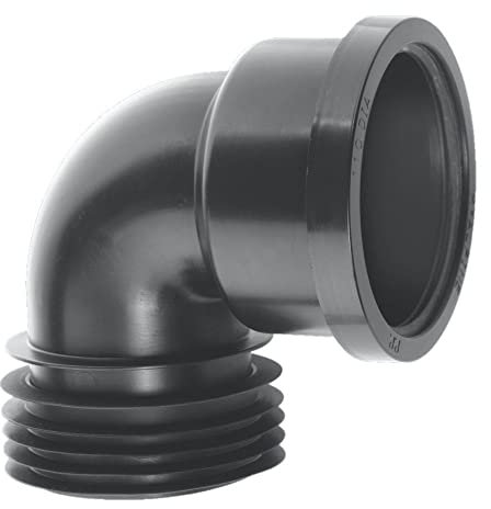 McAlpine Black 4″ 110mm 90 Degree Drain Connector with Boss DC90-BL