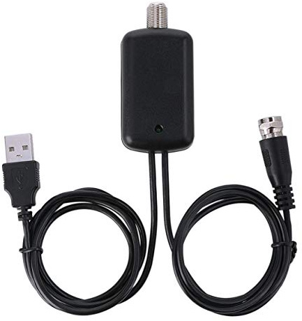 Antena Digital Antena satelital de Onda de Tierra para Antena de televisión de Alta definición con Amplificador de lámpara Antena de Control Remoto - Negro