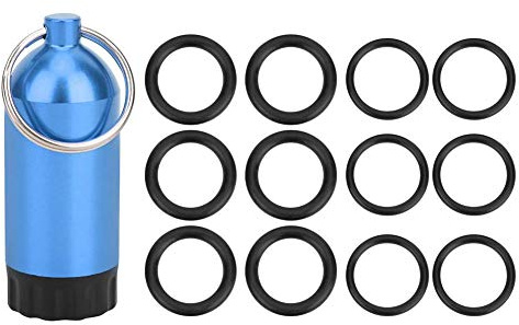 Mini-Zylinder-Aufbewahrungsflasche + O-Ringe, Dichtring des Tauchzylinderventils O-Ringe Mini-Zylinder-Aufbewahrungsflasche OR-MT02(Blau)