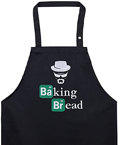 EXPRESS-STICKEREI Schürze Kochen Unisex - mit besticktem Design lustige Kochschürze Grillschürze für Frauen/Männer Verstellbare Latzschürze Küchenschürze Geschenk Grillfans Hobbykoch Bäcker