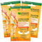 3x Garnier SkinActive Masque Contour des Yeux Anti-Fatigue au Jus d'Orange et à l'Acide Hyaluronique pour les Yeux Ternes et Fatigués - 3 Paquets de 1 Application