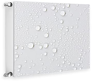 TMK ArtDeko Magnetische Heizkörperverkleidung Modernes Design Einfache Montage 60x60 Magnet Heizkörperabdeckung, Tropfen Grau