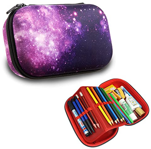 ZIPIT Colorz Federmäppchen für Mädchen, Großes Mäppchen für Schule und Büro, Etui mit Organizer, Federmappe Galaxie