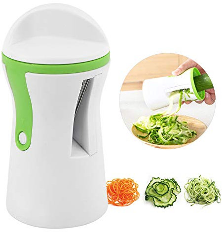 Spiralizzatore di Verdure Manuale, Grattugia per Frutta a Spirale per Verdure, Affettatrice per Cetrioli Affettatrice a Spirale per Zucchine Piccoli Grattugia da Cucina per Carote Tagliuzzati