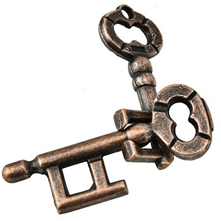 SPYMINNPOO IQ Puzzle Spielzeug, Metall Huzzle Cast Key Spielzeug Geduldsspiel für Erwachsene, Intelligentes Puzzle Schloss, Entriegelung Spielzeug Schlüsselschloss