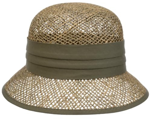 Seeberger Seegras Strohglocke Sommerhut Sonnenhut Strandhut Gartenhut Damenhut Glockenhut Damen - Sommer Frühling-Sommer
