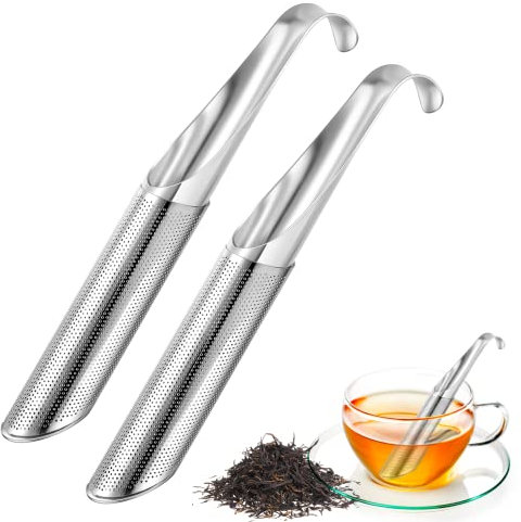 2 Piezas Infusor Te,Infusor de té de acero inoxidable 304,Infusores de Té Colador de Té de Malla Fina para Té Suelto Especias Hierbas